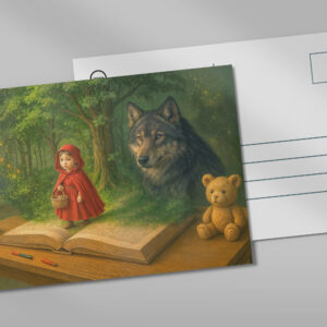 raxxa Postkarte: Red Riding Hood in magical kids room