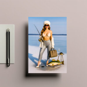 raxxa Postkarte: Glam Ice Fishing with Caviar and Champagne