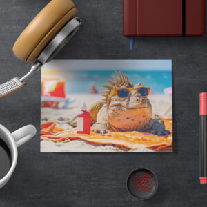 raxxa Postkarte: Dino Sunbathing on Sand