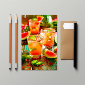 raxxa Postkarte: Watermelon Chili Cocktail Spicy Summer