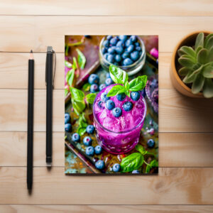 raxxa Postkarte: Blueberry Mojito Summer Cocktail