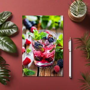 raxxa Postkarte: Berry Gin Cocktail Fresh Mix