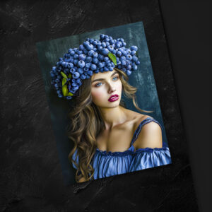 raxxa Postkarte: Blueberry Princess in Royal Blue