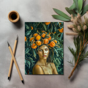 raxxa Postkarte: Peach Goddess in Greenery