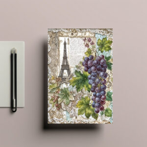 raxxa Postkarte: Vintage Eiffel Tower with Grapes