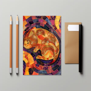 raxxa Postkarte: Wombat in Aborigine Dot Art Style