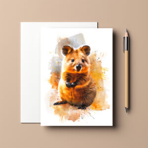 raxxa Postkarte: Watercolor Quokka in Natural Habitat