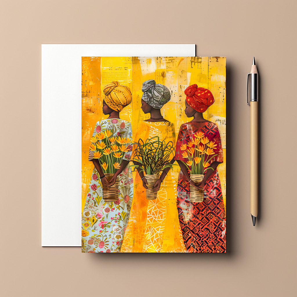 raxxa Postkarte: African Women with Flowers