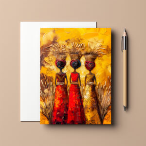 raxxa Postkarte: African Women Harvesting Grain