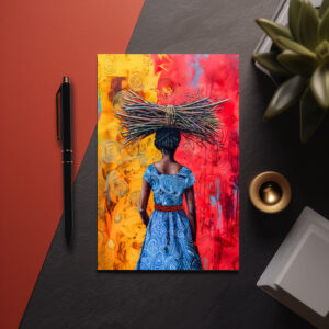 raxxa Postkarte: African Woman Carrying Firewood