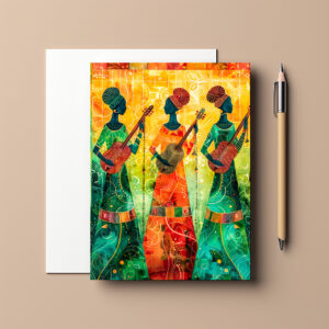raxxa Postkarte: African Women Playing String Instruments