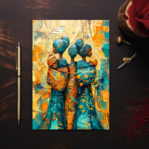 raxxa Postkarte: African Women Carrying Children