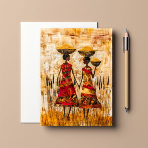 raxxa Postkarte: African Women with Millet Baskets