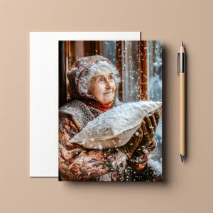 raxxa Postkarte: Miss Holle Shaking Snow From the Sky