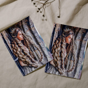 raxxa Postkarte: Rapunzel with Her Long Hair in the Tower