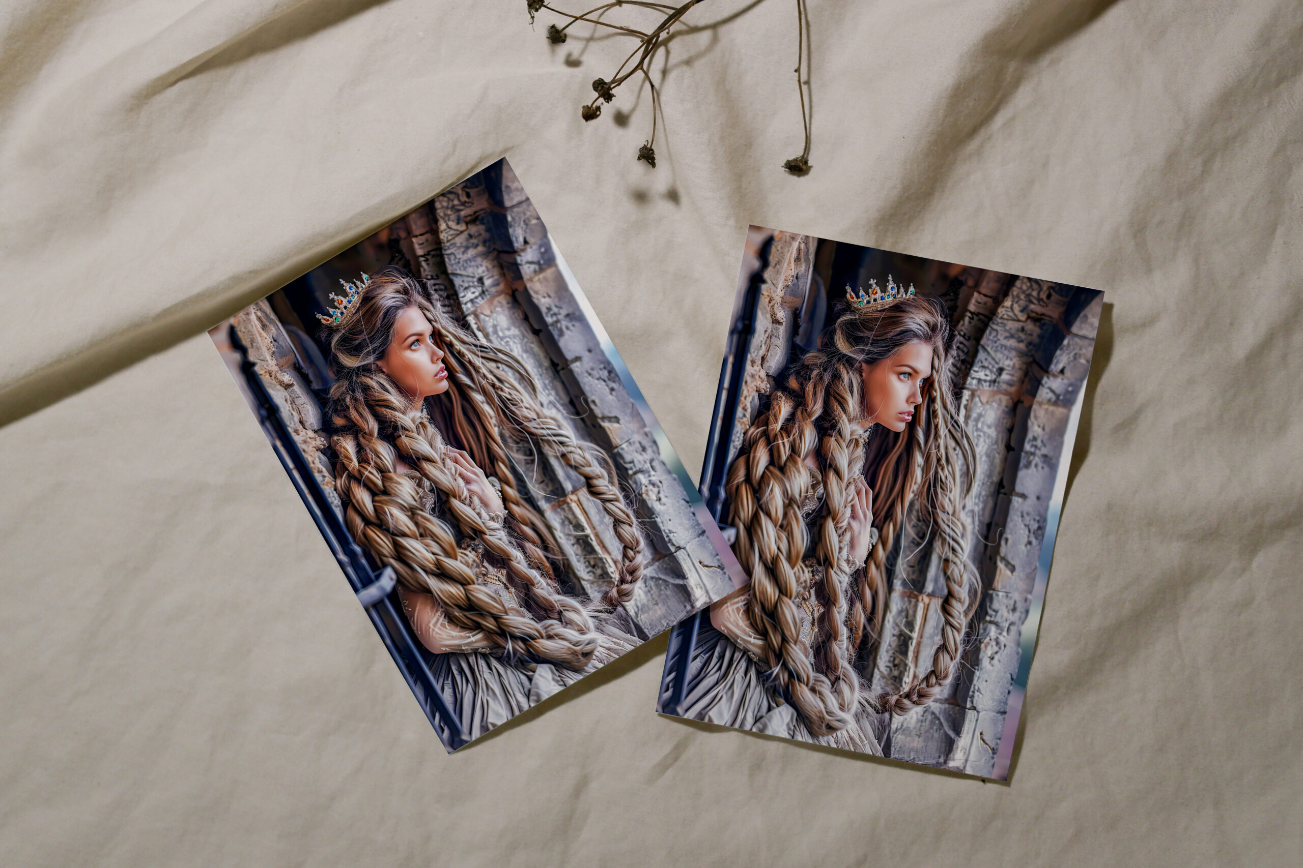 raxxa Postkarte: Rapunzel with Her Long Hair in the Tower