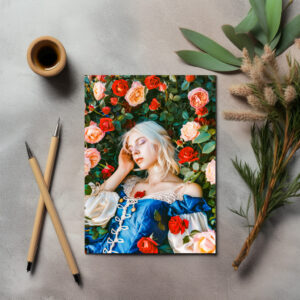 raxxa Postkarte: Sleeping Beauty Among Roses