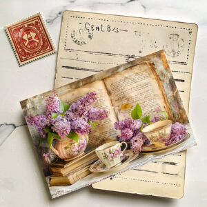 raxxa Postkarte: Lilac Bunch in an Antique Coffee Pot