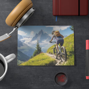 raxxa Postkarte: Mountain Biker on Alpine Trail