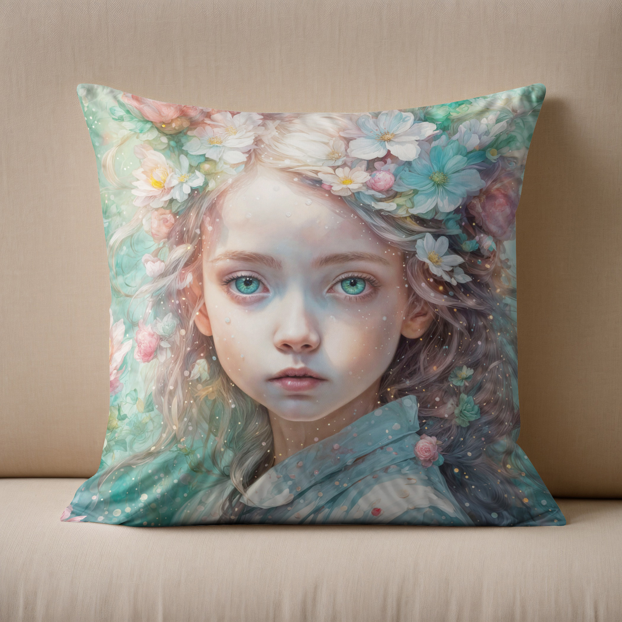 Kissen: Enchanted Blossom Fairy child