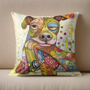 Kissen: Colorful Pop-Art Dog Face