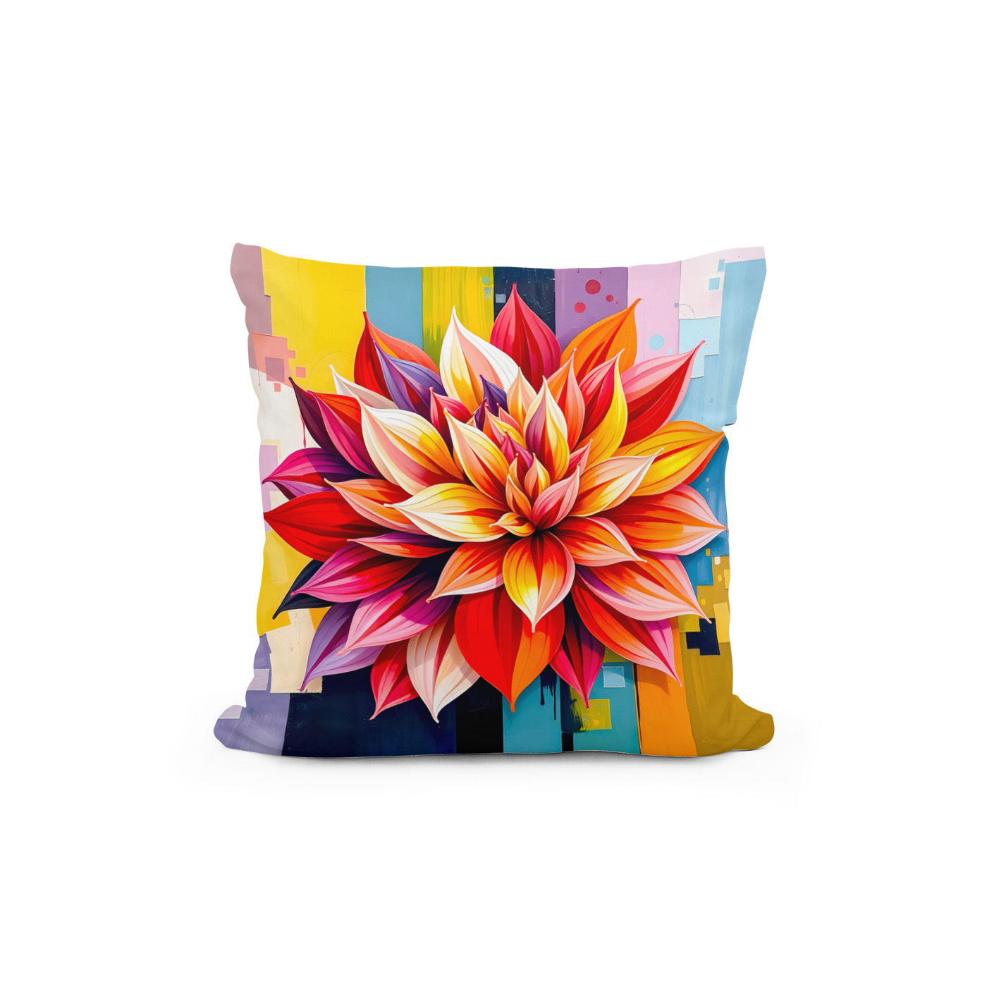 Kissen: Colorful Dahlia in Modern Abstract Style – Bild 2