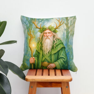 Kissen: Celtic forest druid with antler crown