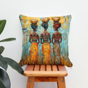 Kissen: African Women with Water Bowls