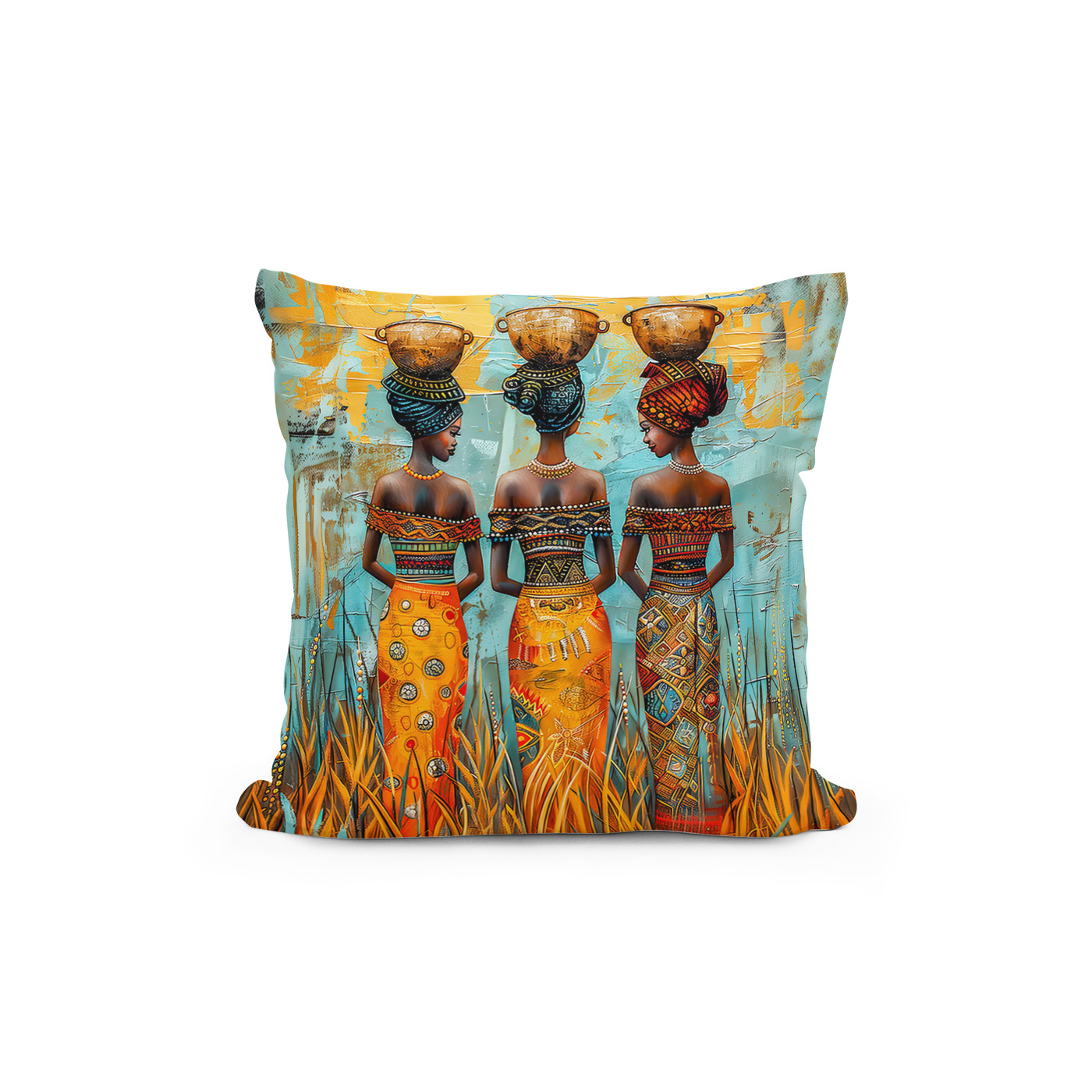 Kissen: African Women with Water Bowls – Bild 2