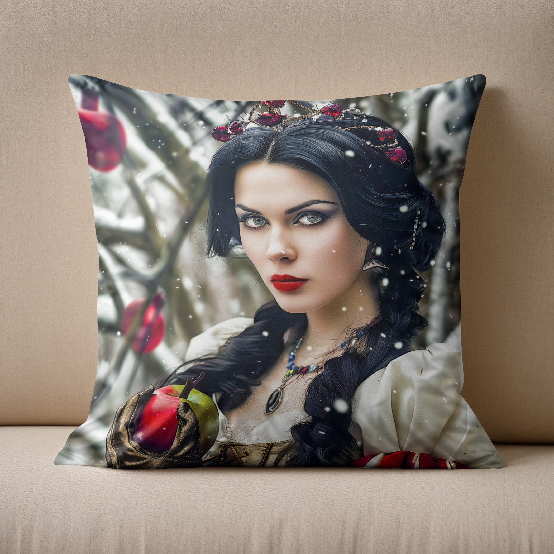 Kissen: Snow White Holding the Poisoned Apple