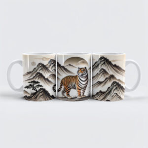 raxxa Premium-Tasse: Fierce Tiger Roaming Mountains