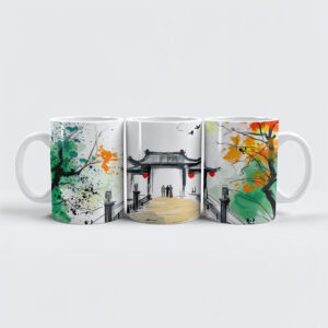 raxxa Premium-Tasse: Pathway Leading to a Mountain Temple