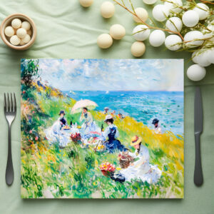 raxxa Premium-Tischset: Picnic by the Sea Impressionist Artwork
