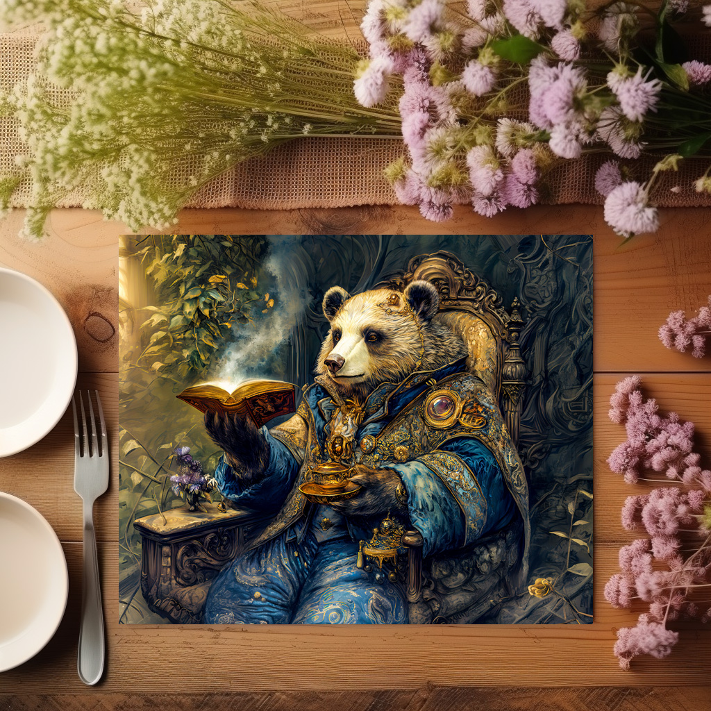 raxxa Premium-Tischset: Bear with Magical Book and Teacup – Bild 3