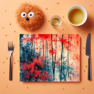 raxxa Premium-Tischset: Chinese Watercolor Tranquil Bamboo Forest