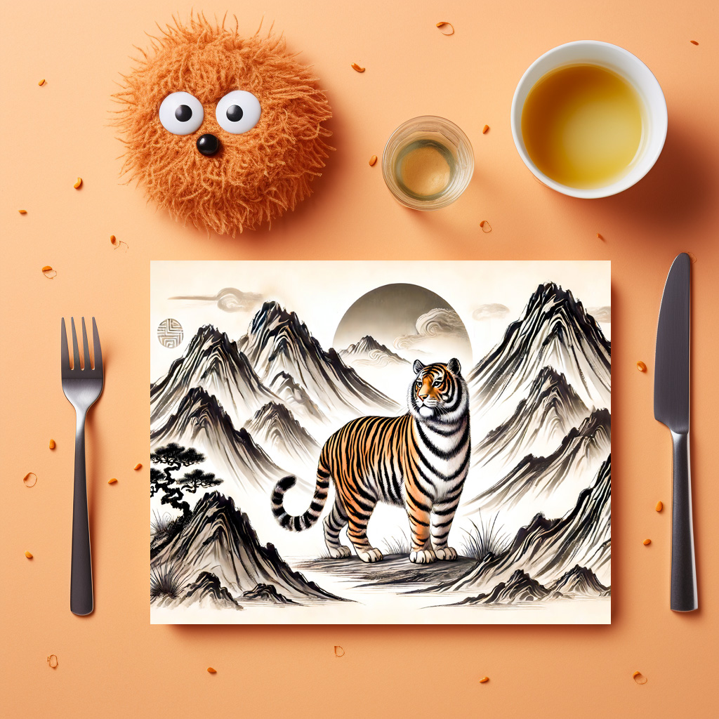 raxxa Premium-Tischset: Fierce Tiger Roaming Mountains – Bild 3