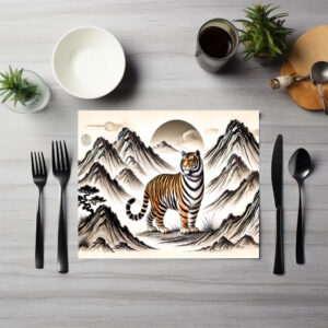 raxxa Premium-Tischset: Fierce Tiger Roaming Mountains