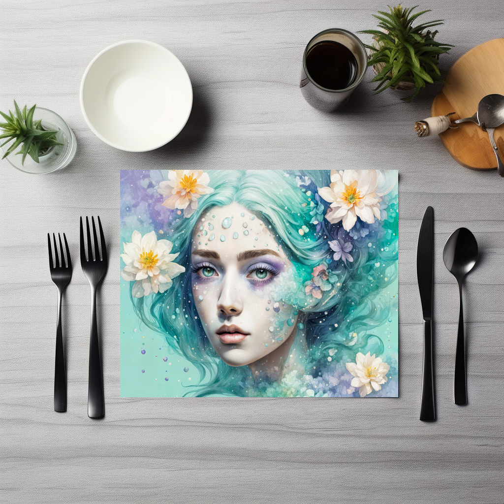 raxxa Premium-Tischset: Water Nymph with Lotus Flowers