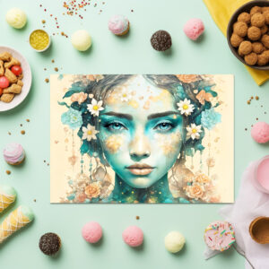 raxxa Premium-Tischset: Golden Flower Fairy with Sparkling Eyes