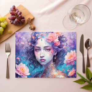 raxxa Premium-Tischset: Flower Fairy with Blue Hair