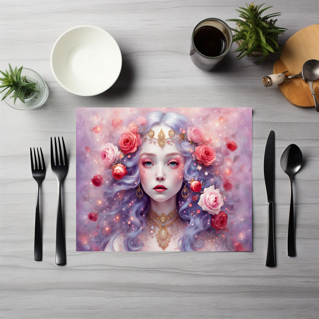 raxxa Premium-Tischset: Enchanted Blossom Fairy Portrait – Image 3