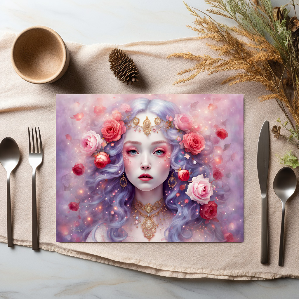 raxxa Premium-Tischset: Enchanted Blossom Fairy Portrait – Image 2