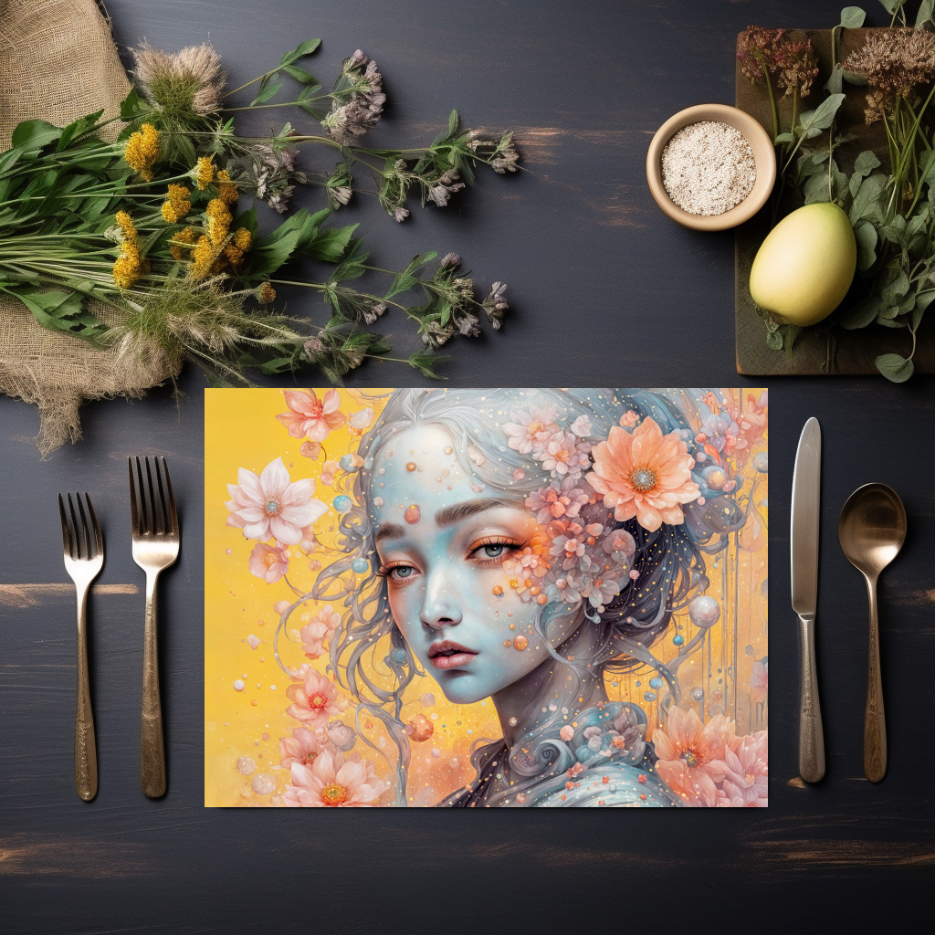 raxxa Premium-Tischset: Enchanted Flower Nymph in Bloom - immagine 3