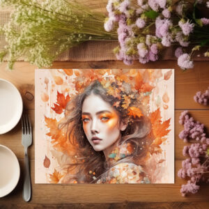 raxxa Premium-Tischset: Autumn Fairy in Leaf Crown