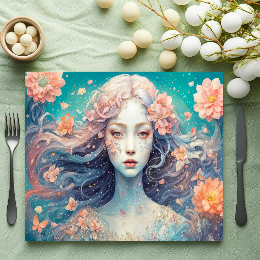 raxxa Premium-Tischset: Enchanted Flower Nymph in Bloom - immagine 2