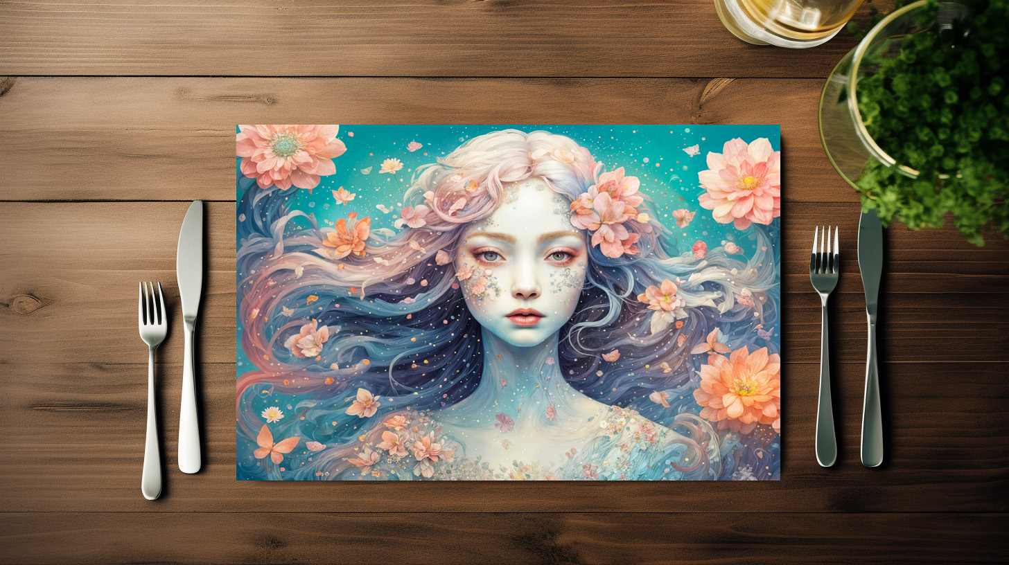 raxxa Premium-Tischset: Enchanted Flower Nymph in Bloom - immagine 3