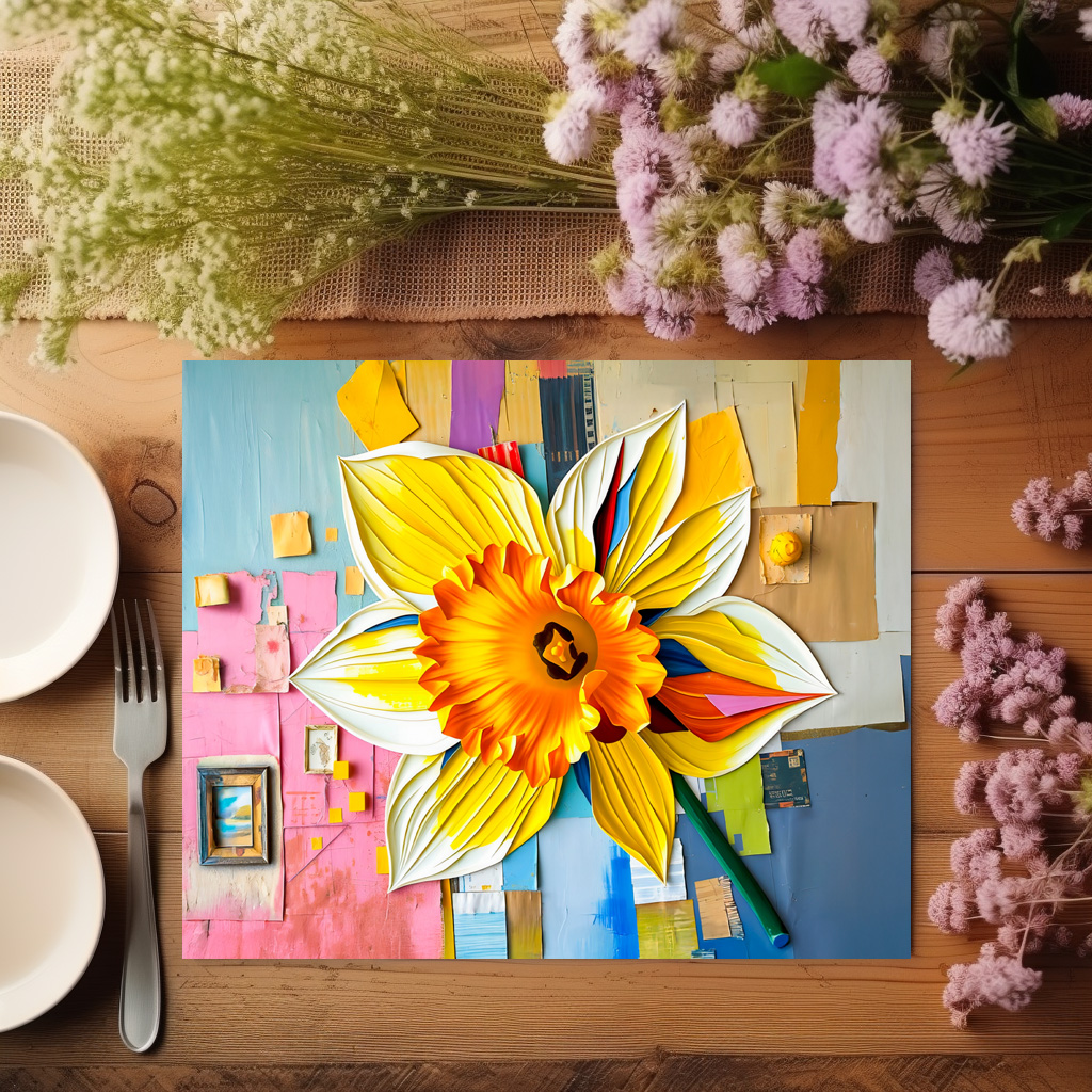 raxxa Premium-Tischset: Radiant Daffodil in Modern Abstract Style – Image 2