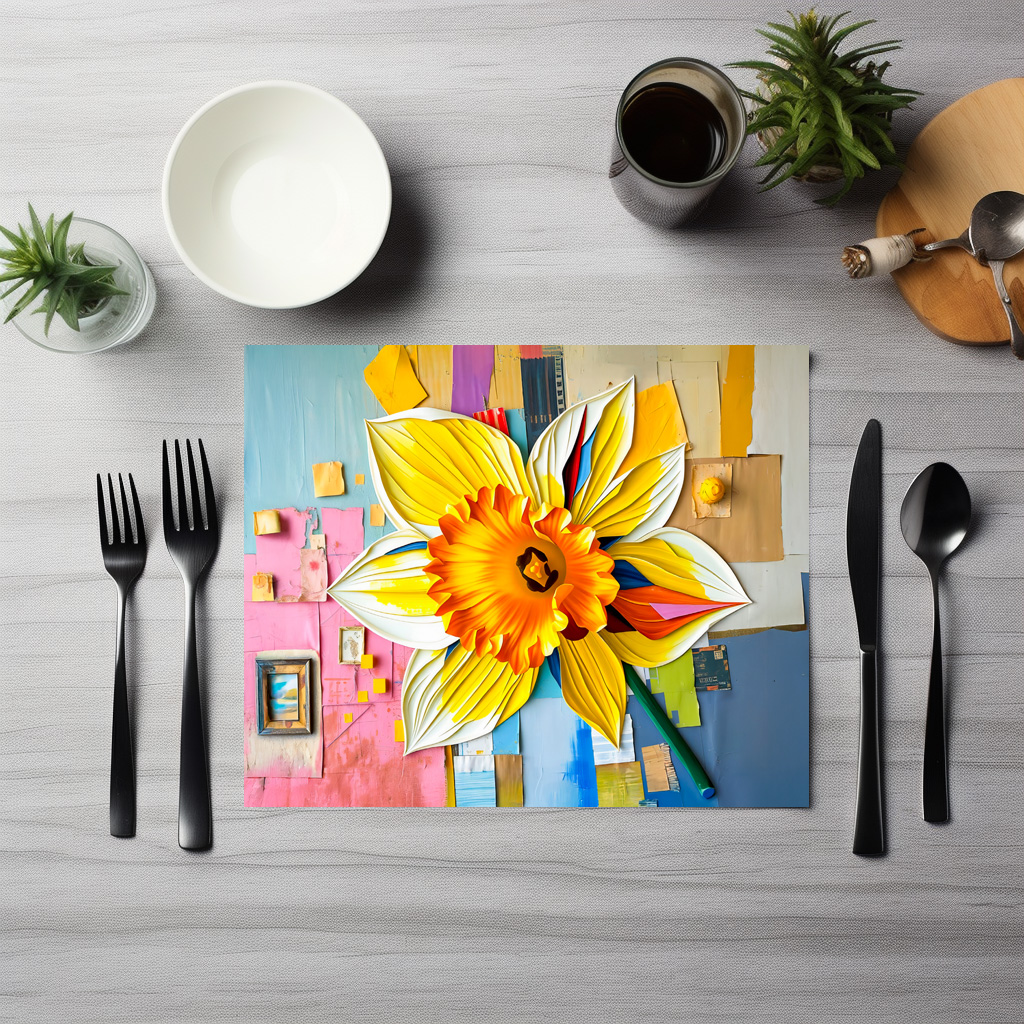 raxxa Premium-Tischset: Radiant Daffodil in Modern Abstract Style – Image 3