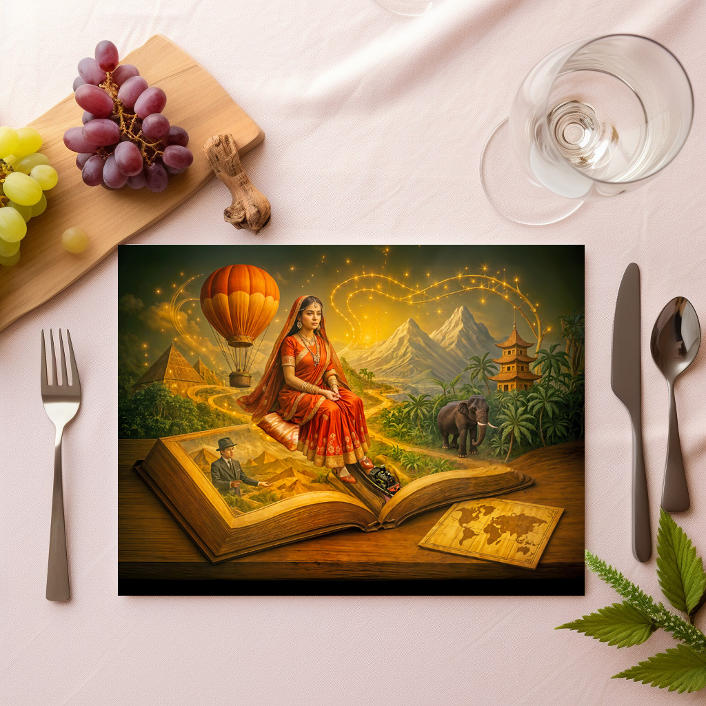 raxxa Premium-Tischset: World journey from classic travel book