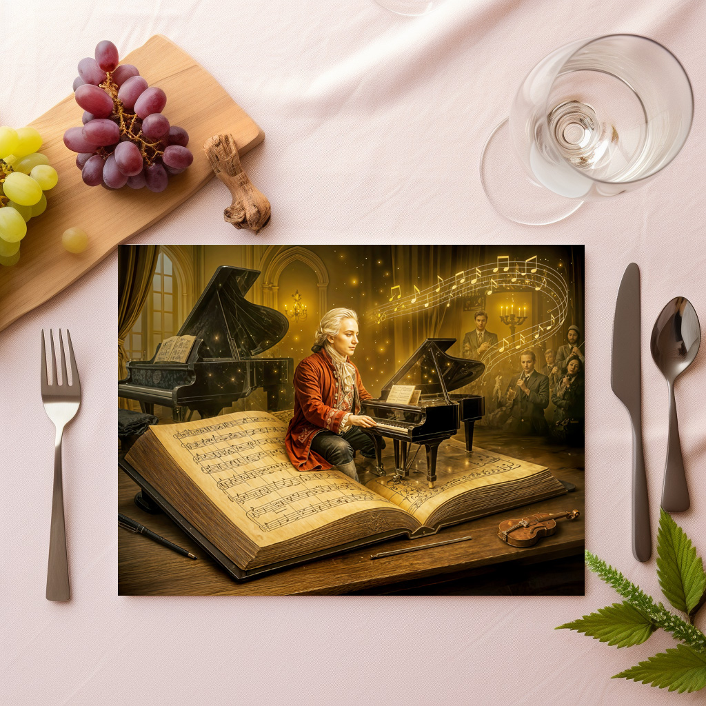 raxxa Premium-Tischset: Mozart music scene from classic book – Image 2